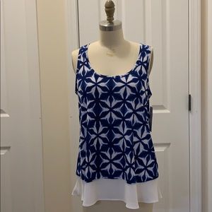 Karen Kane Tank Blue Tye Dye - S NWT